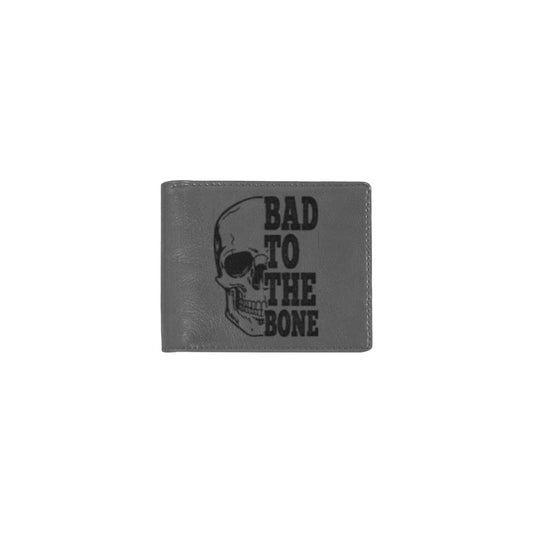 Bad To The Bone Mini Bifold Leather Wallet