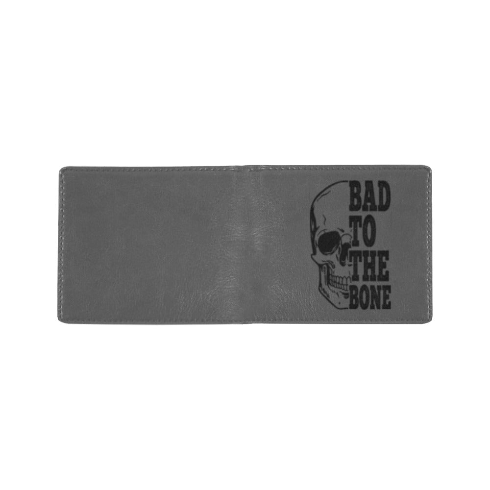 Bad To The Bone Mini Bifold Leather Wallet