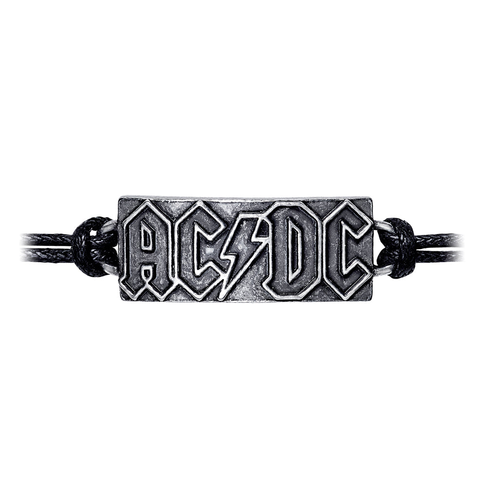 AC/DC Lightning Logo Bracelet close up
