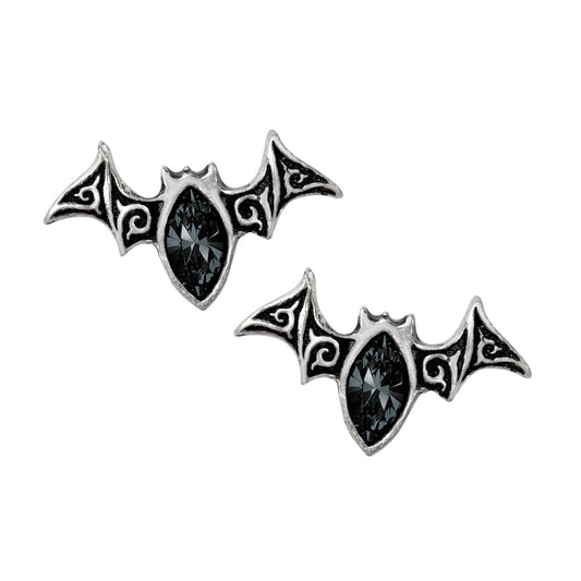 Black Diamond Bat Ear Studs front view