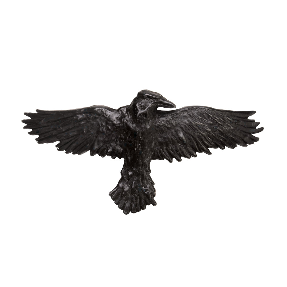 Black Raven Hair Clip front view