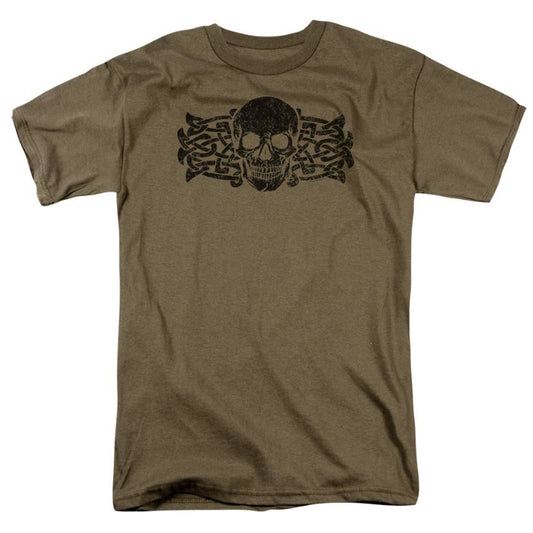 Black Skull And Tribal Art T-Shirt
