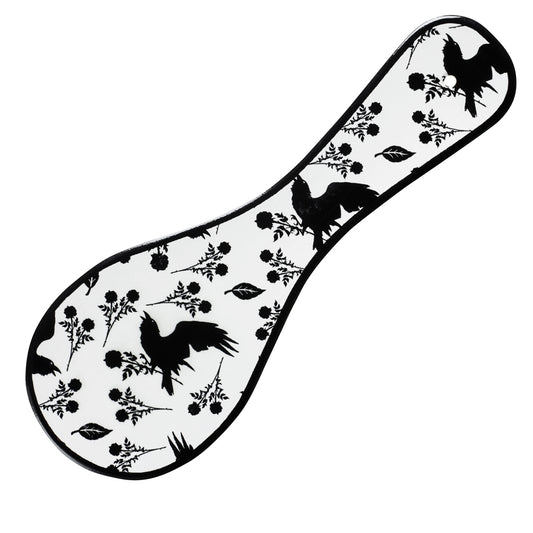 Black Raven And Rose Spoon Rest