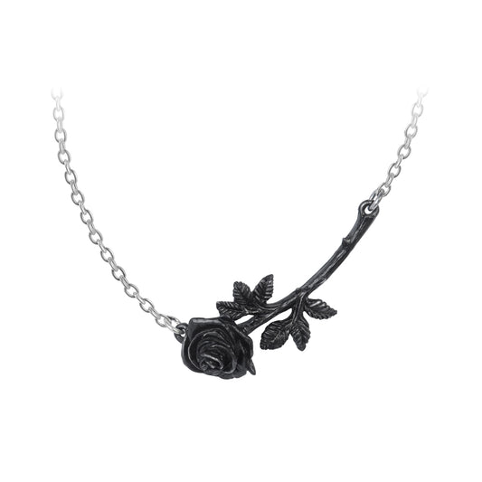 Black Rose Necklace close up