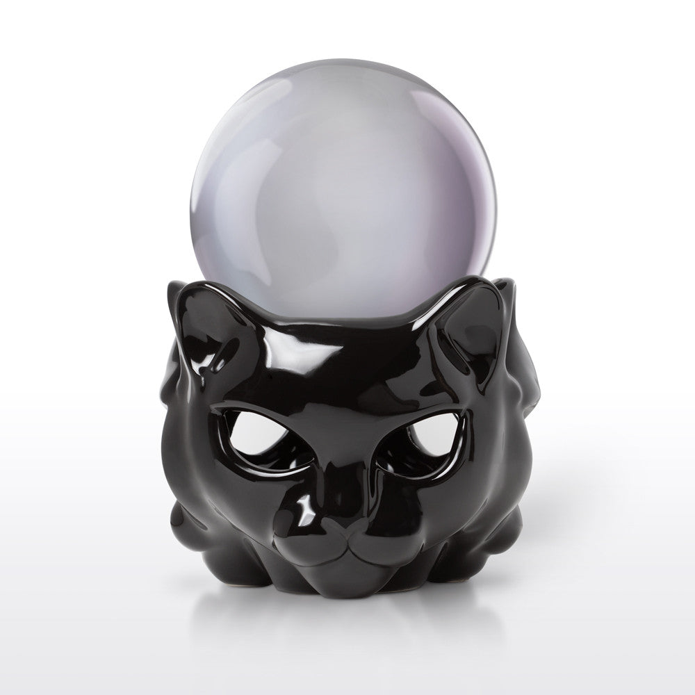Cat Mug And Warmer with crystal ball