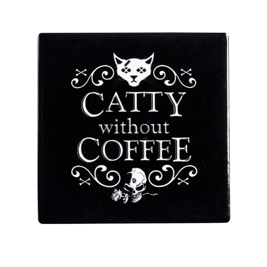 Catty Without Coffee Coaster top view