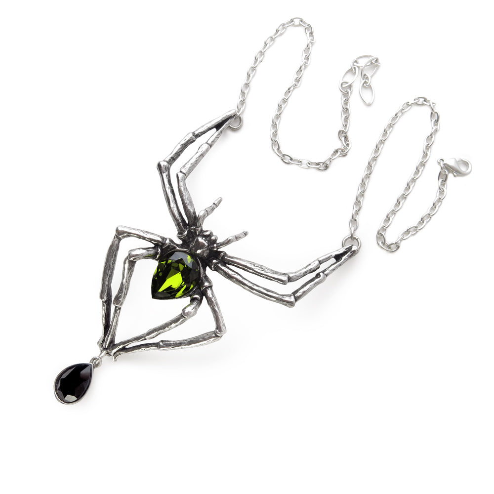 Emerald Spider Pendant with chain