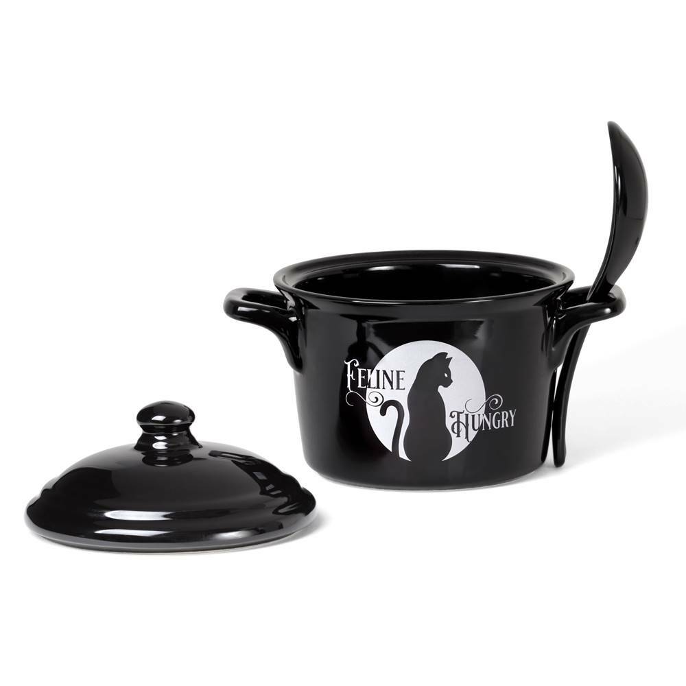 Feline Hungry Bowl with open lid