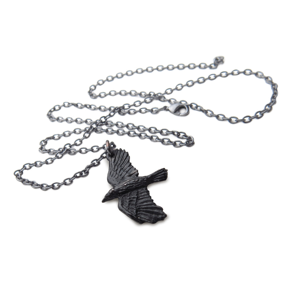 Flying Raven Pendant with chain