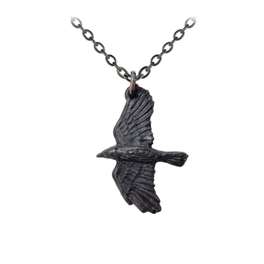 Flying Raven Pendant close up