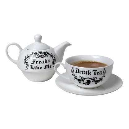  Freaks Like Me Tea Set With Tea