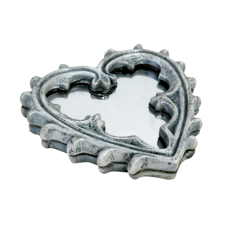 Gothic Heart Compact Mirror side view