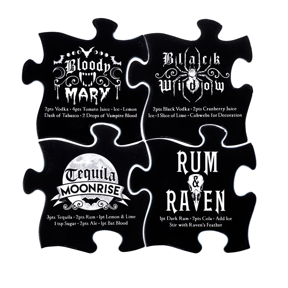 Gothic Cocktail Coaster Set top view