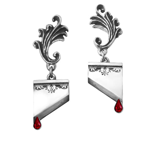 Guillotine Blades Earrings frontview