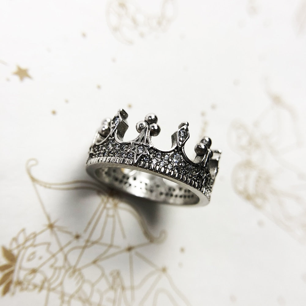 Royal Crown 925 Sterling Silver Ring side view