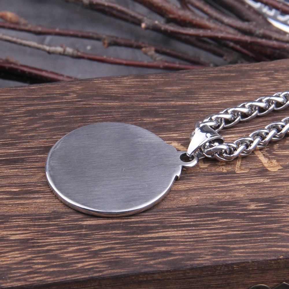 Runic Pentagram Pendant back view