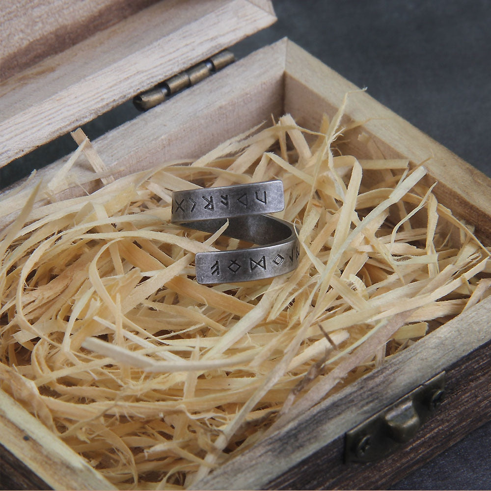 Wrapped Rune Ring gray