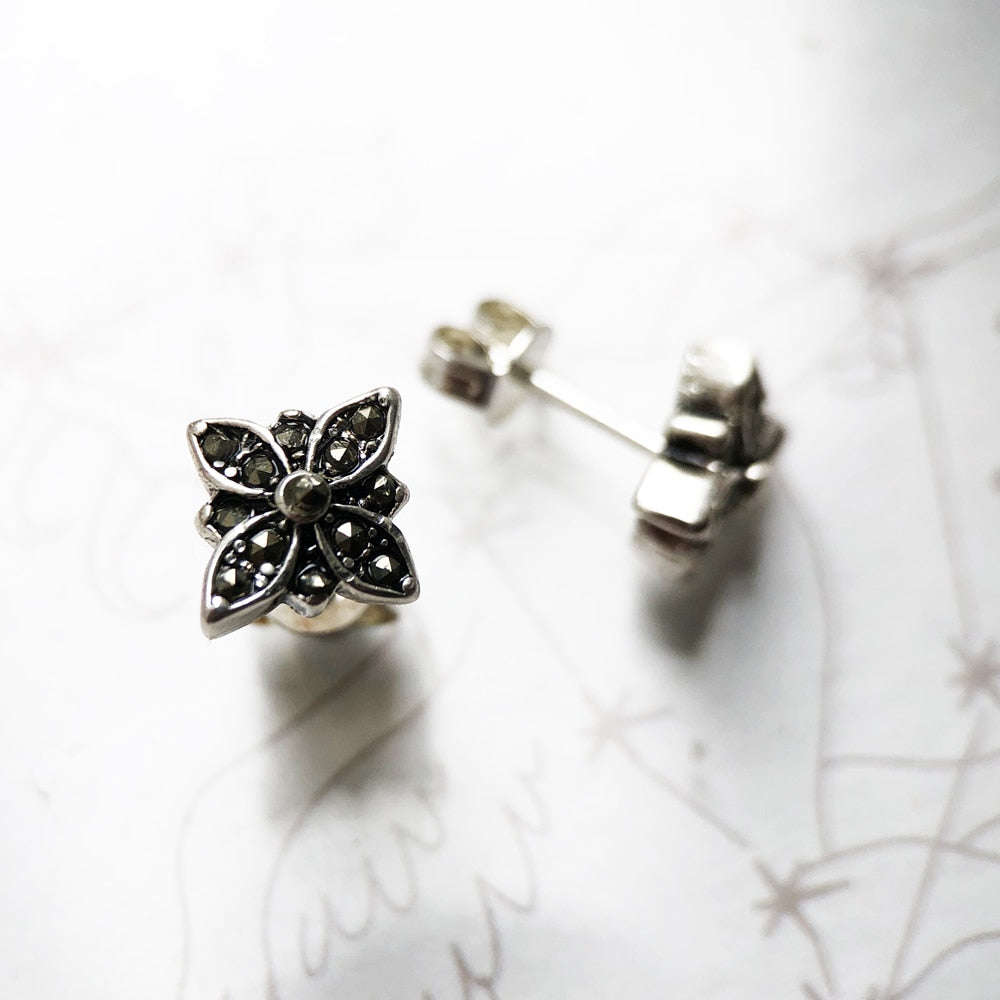 Black Star Stud Earrings