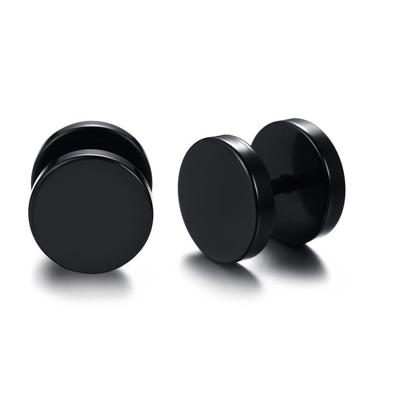 Black Stud Ear Plugs