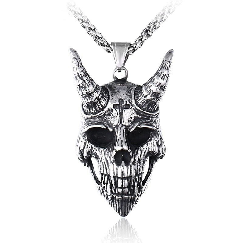 Devil Cross Skull Pendant