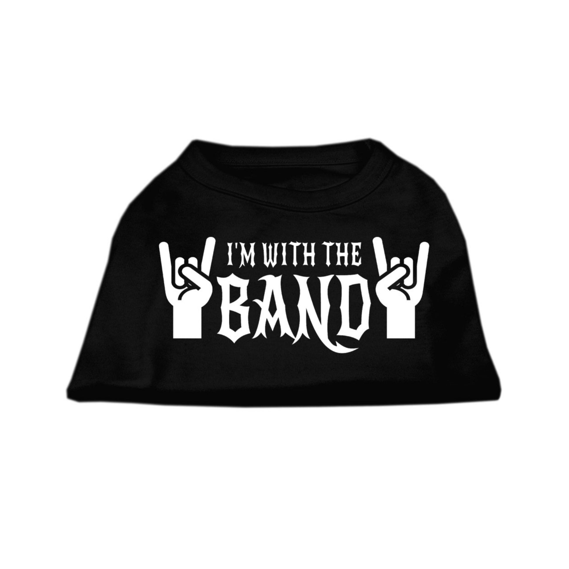 I'm With The Band Pet Shirt Black
