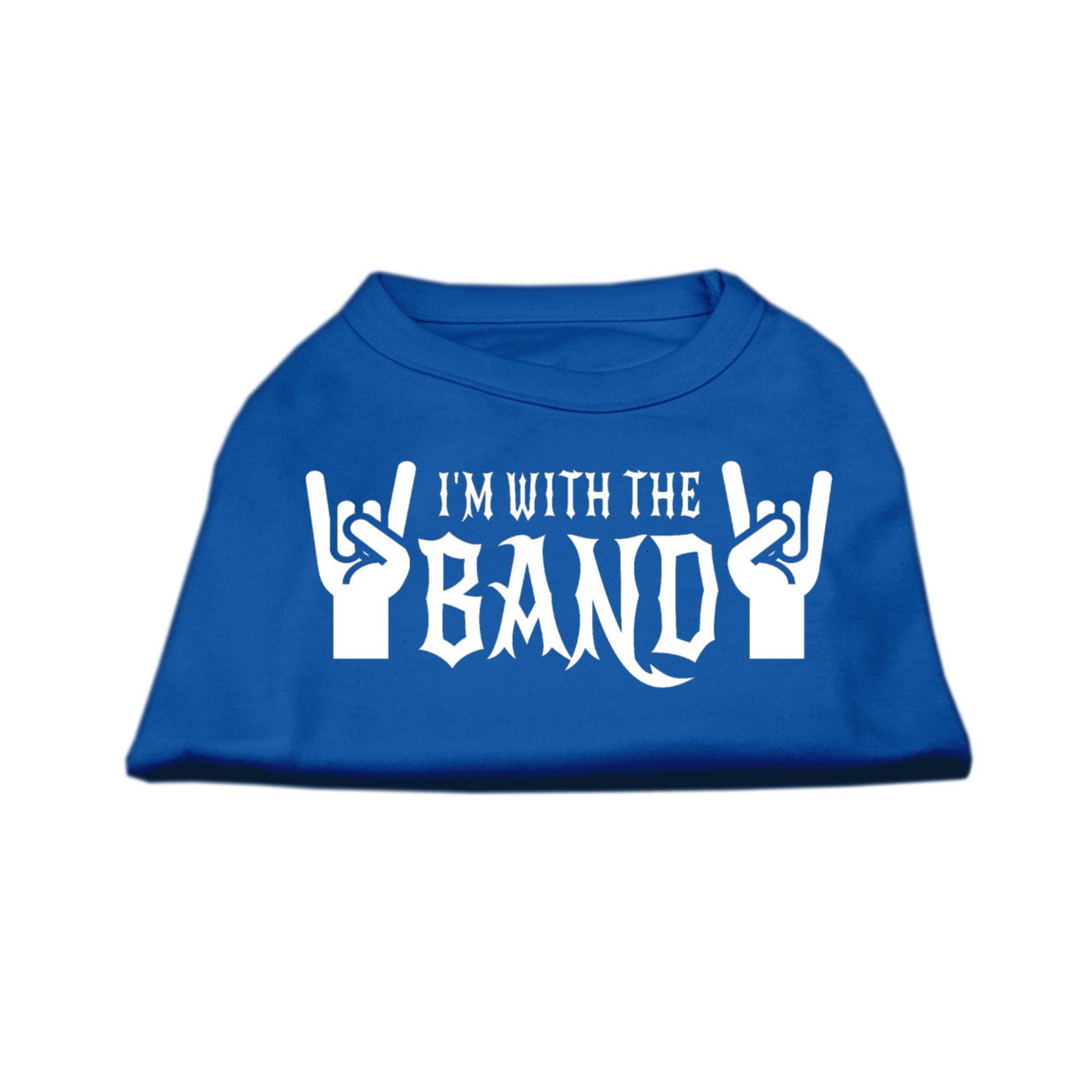 I'm With The Band Pet Shirt Blue
