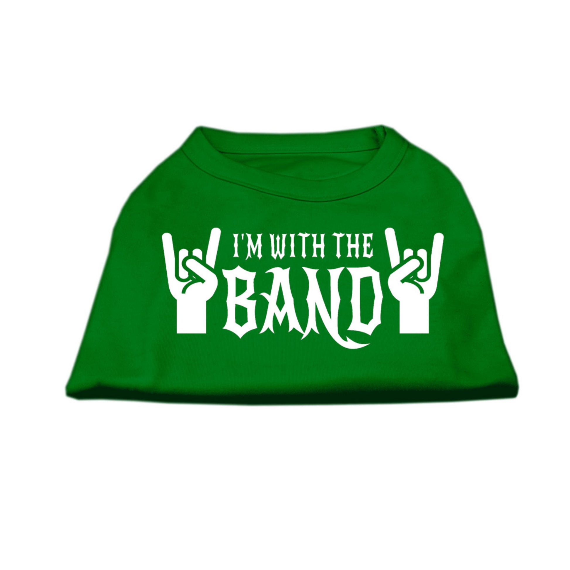 I'm With The Band Pet Shirt Green