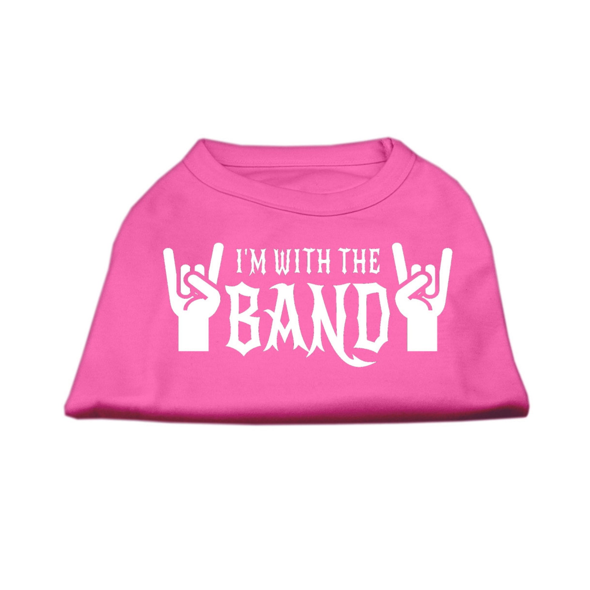I'm With The Band Pet Shirt Pink