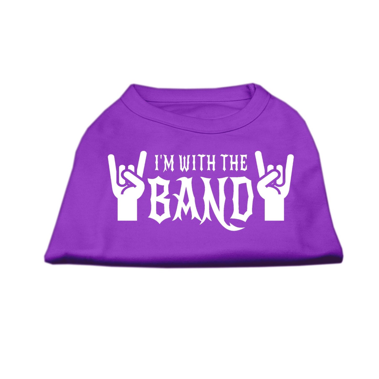 I'm With The Band Pet Shirt Purple