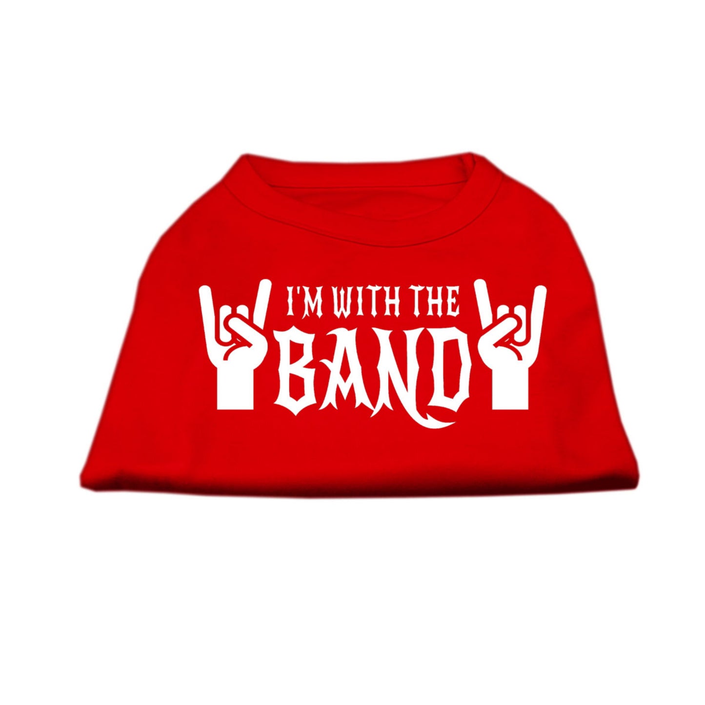 I'm With The Band Pet Shirt Red