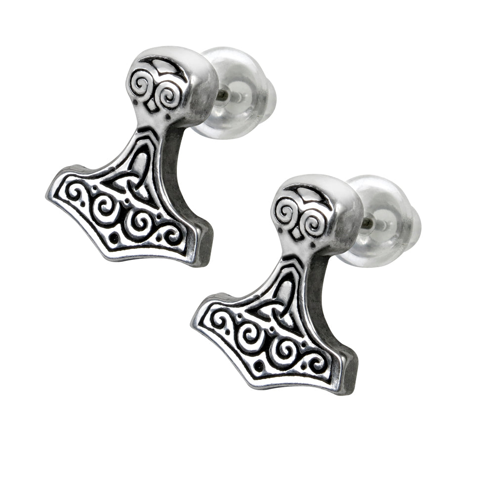 Norse Hammer Ear Studs sideview