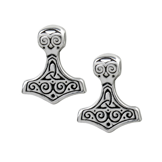 Norse Hammer Ear Studs frontview