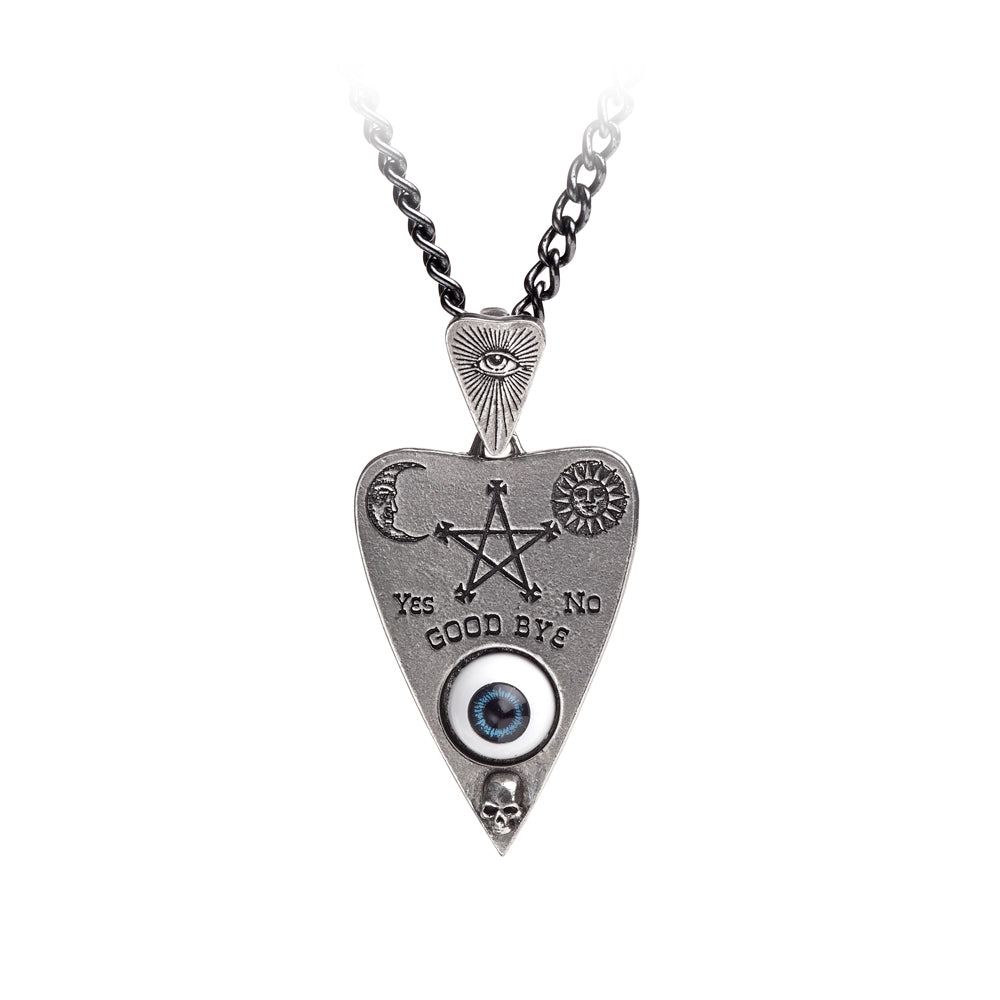 Ouija Blue Eye Pendant close up front