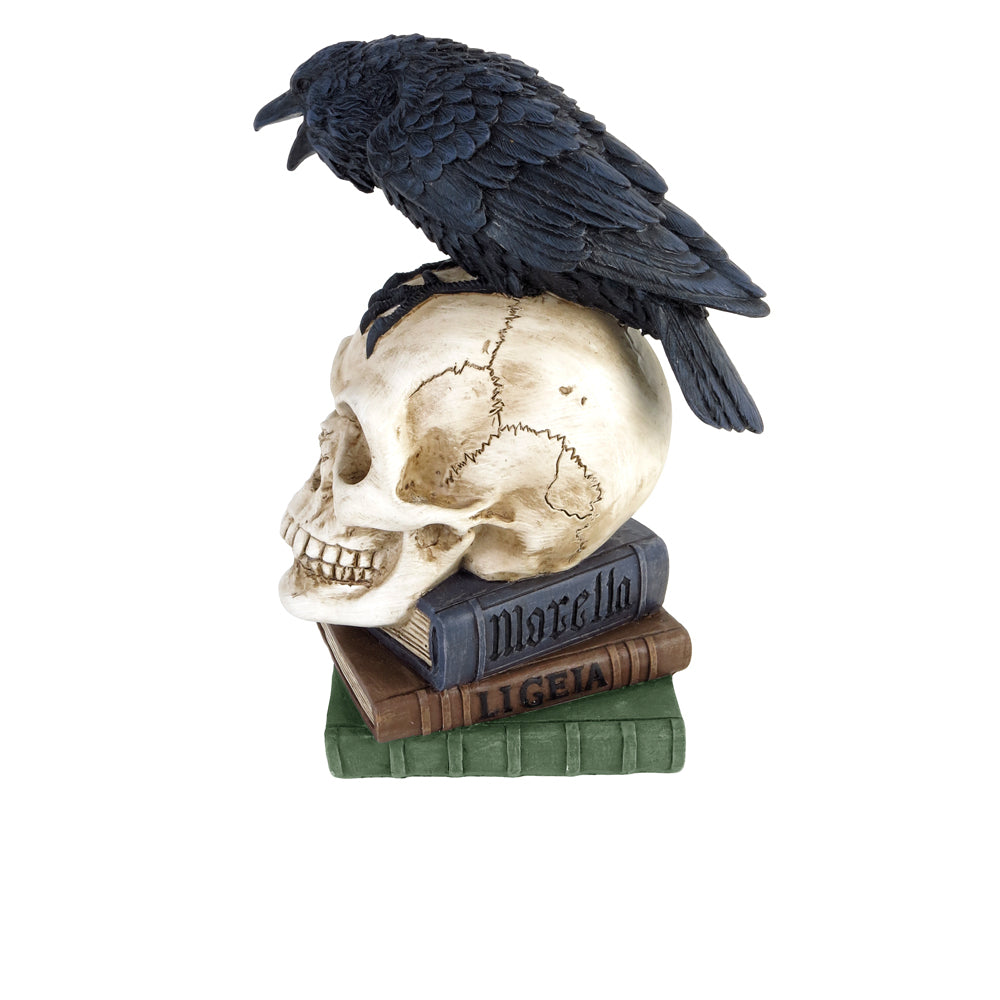 Raven And Skull Statue left side view
