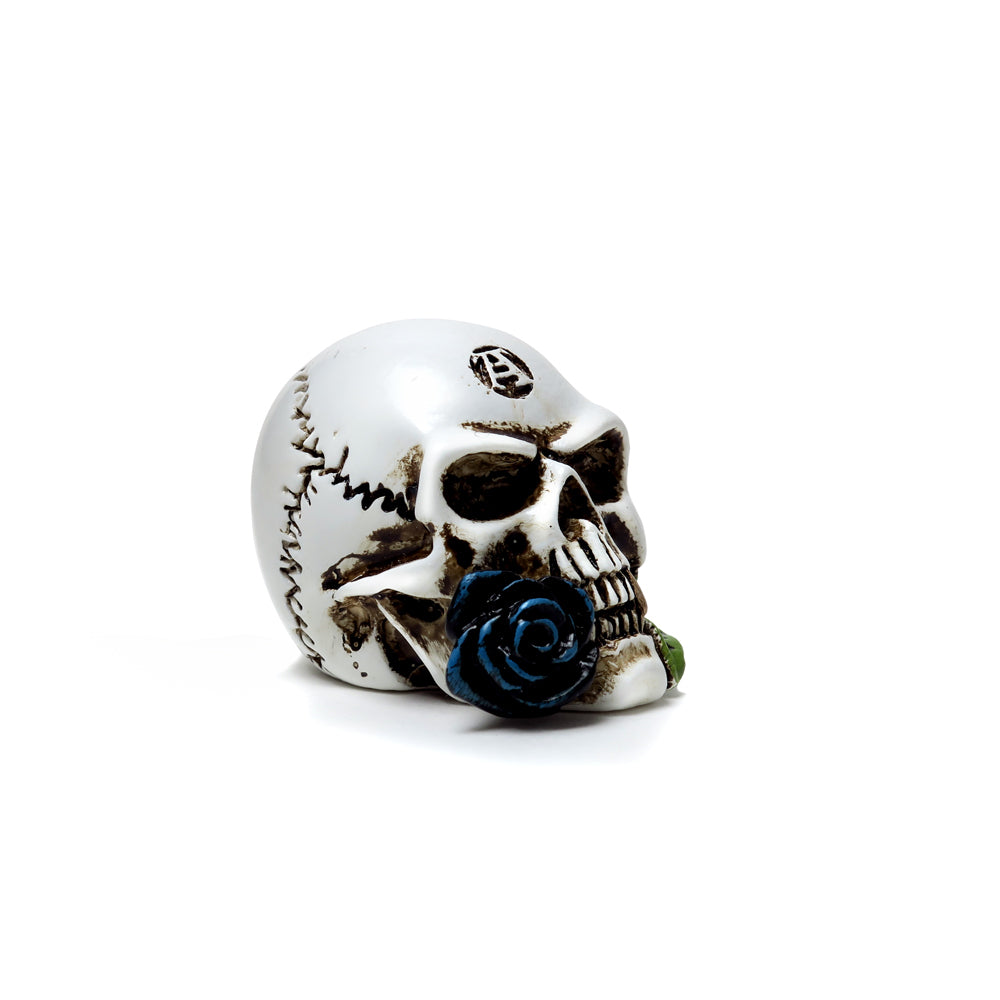 Rose And Skull Statue side view