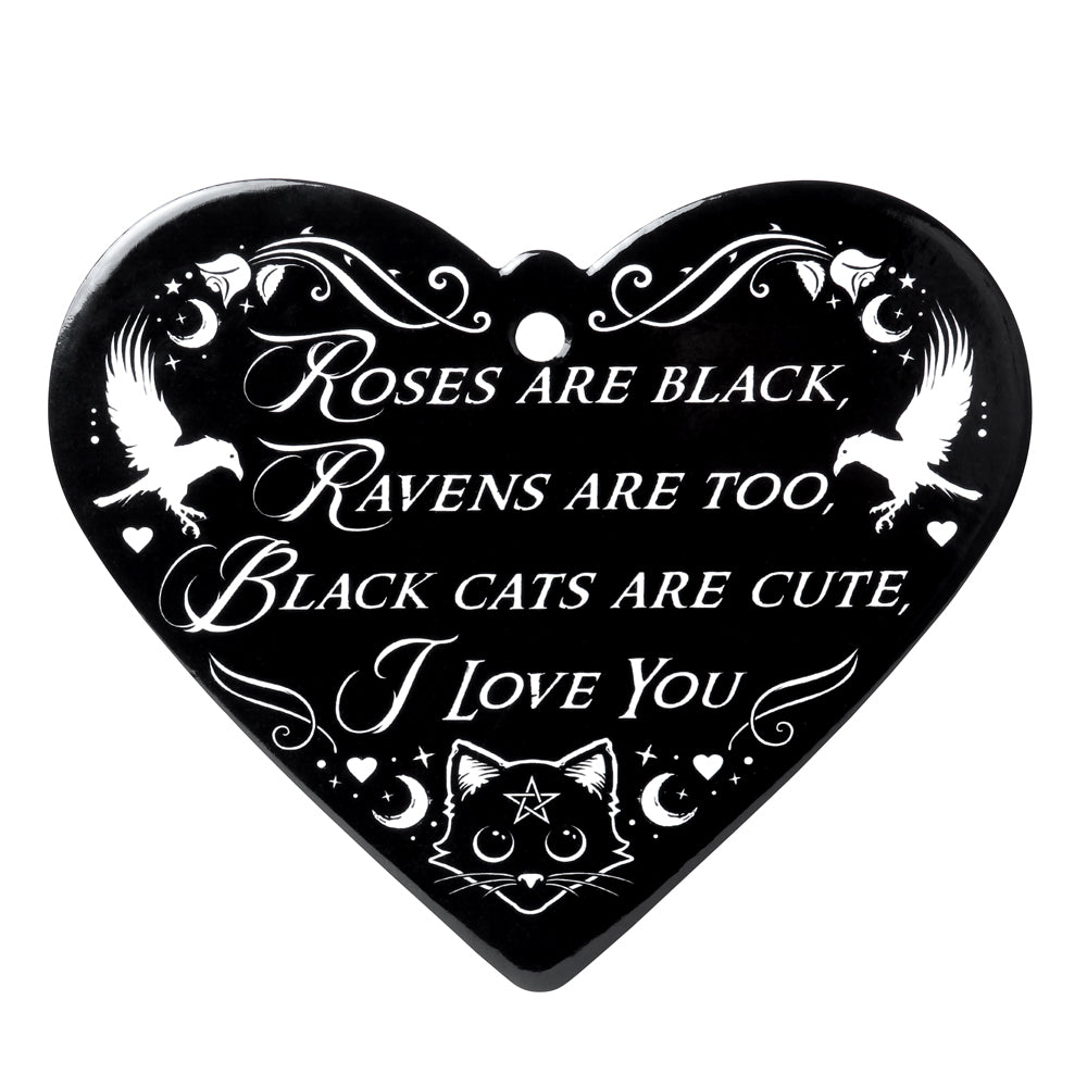 Roses are Black Heart Trivet