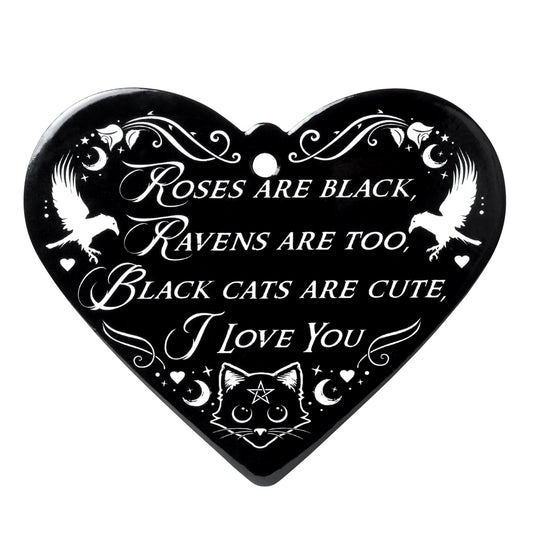 Roses are Black Heart Trivet