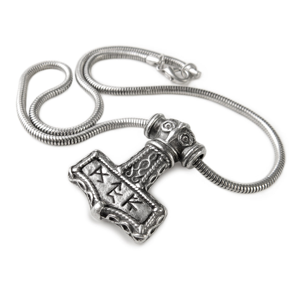 Runic Scandinavian Hammer Pendant with chain