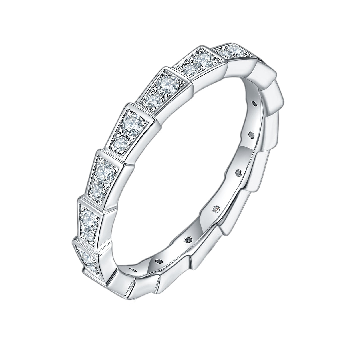 Vertebra Moissanite Diamond Ring