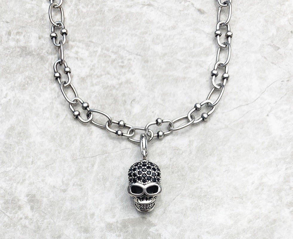 Black Skull Head Necklace