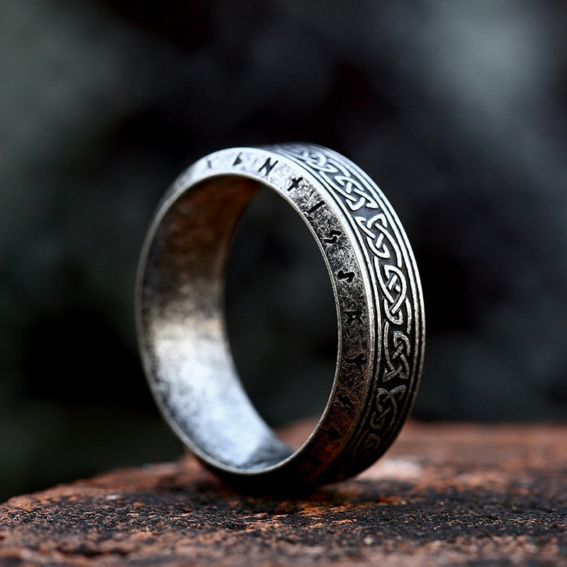 Runic Viking Knot Ring