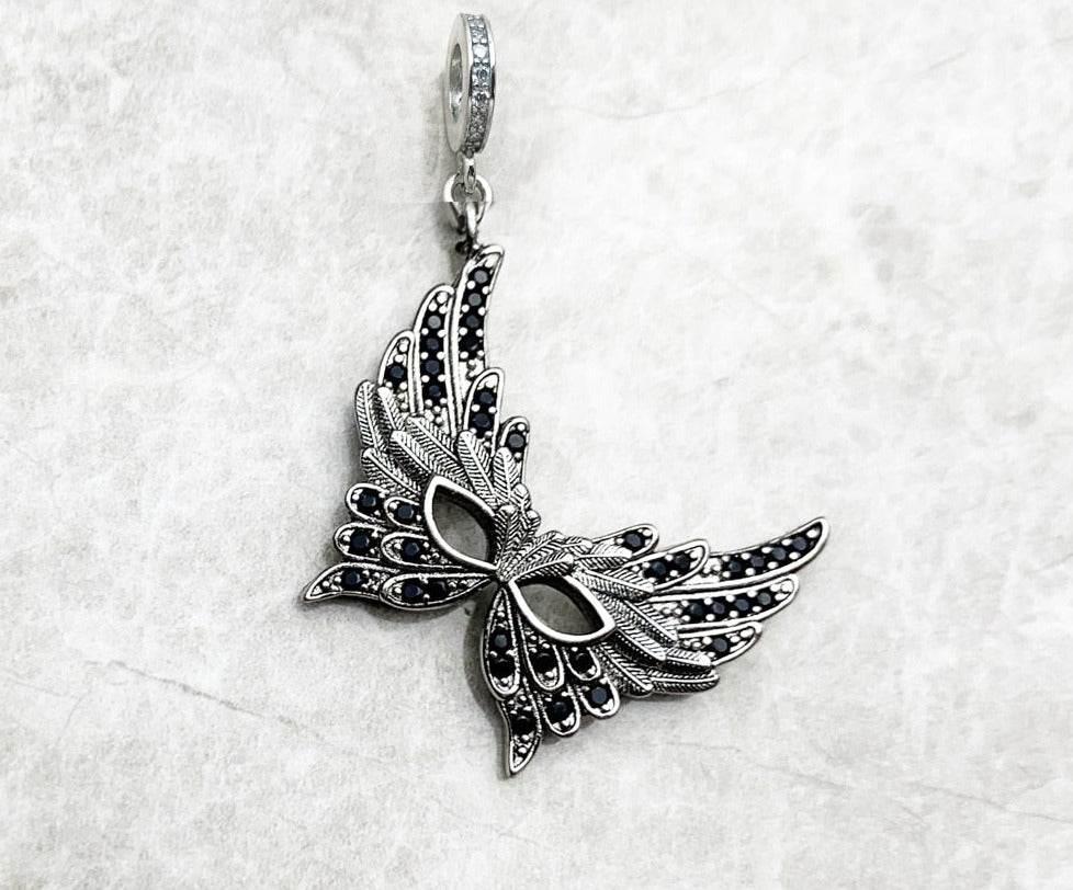 Feather Masquerade Mask Charm