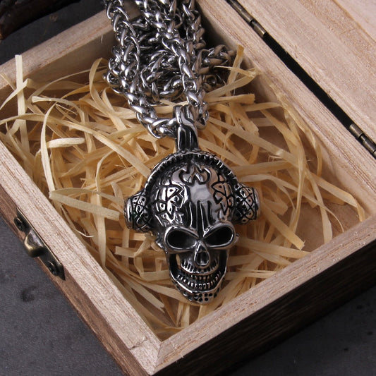 Skull With Headphones Pendant