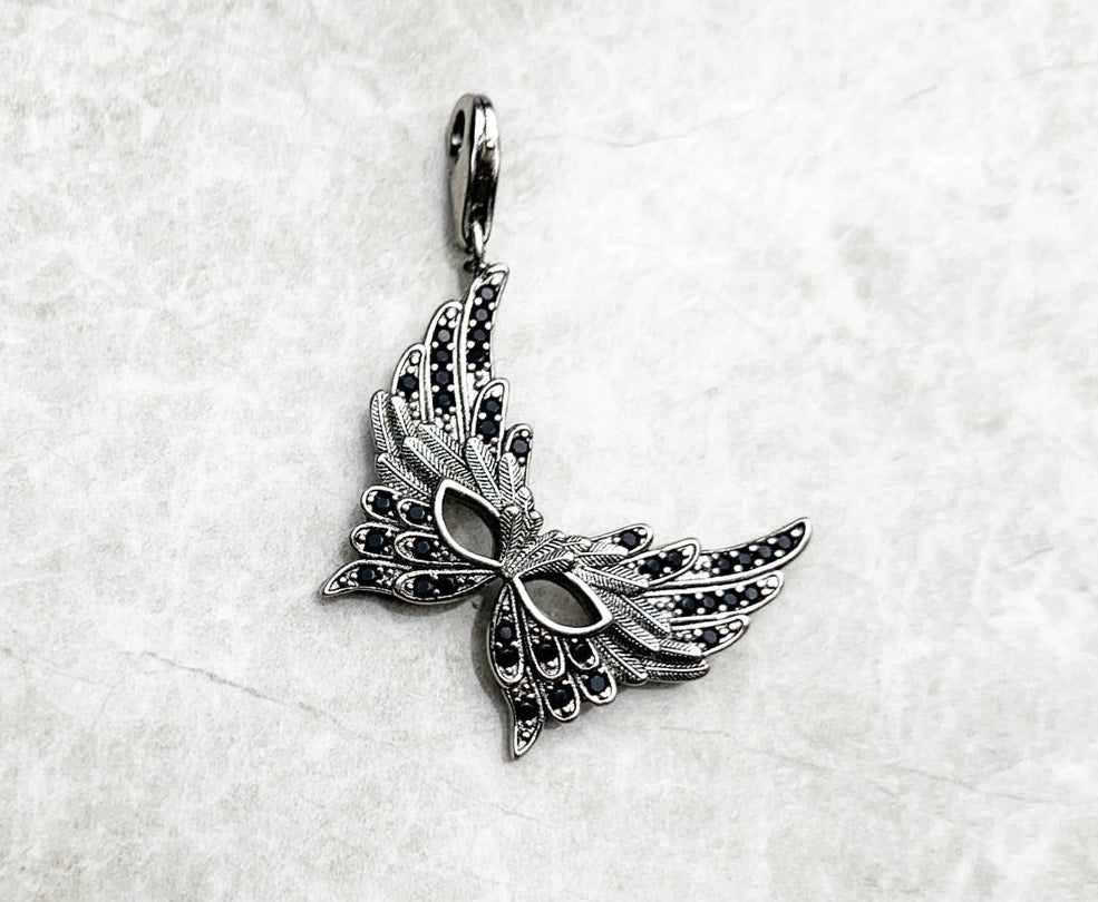 Feather Masquerade Mask Pendant