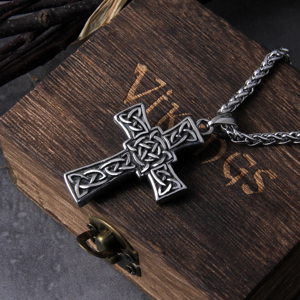 Valknut Celtic Cross Pendant