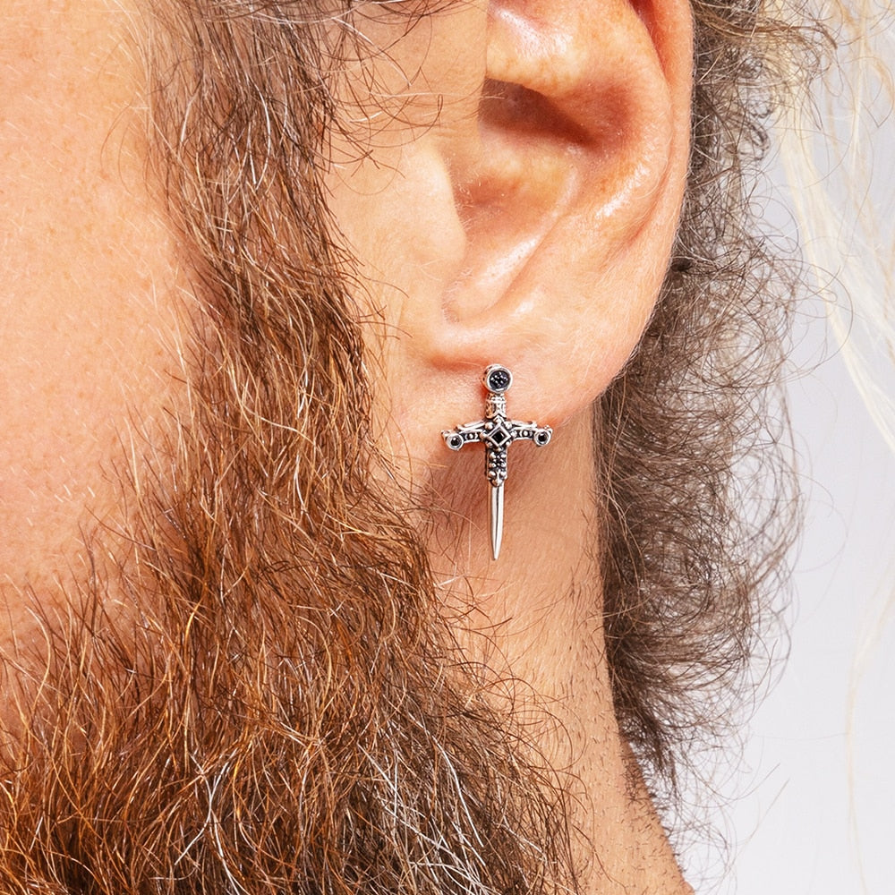 Vintage Sword Ear Studs