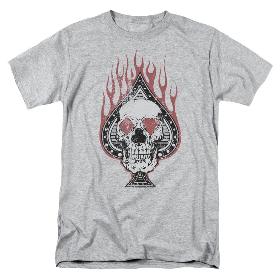 Skull And Flaming Spade T-Shirt