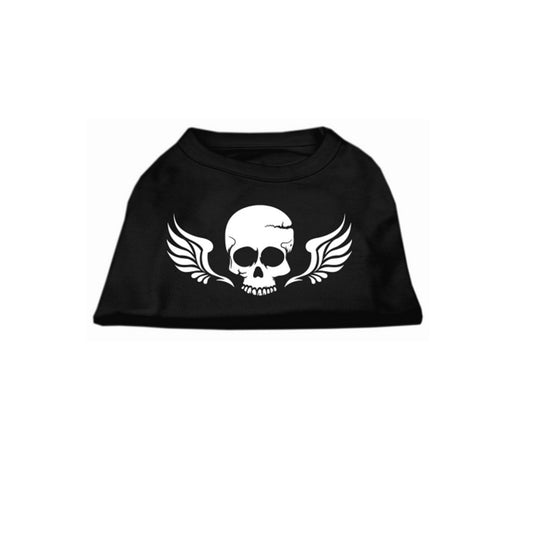 Skull And Wings Pet Shirt black