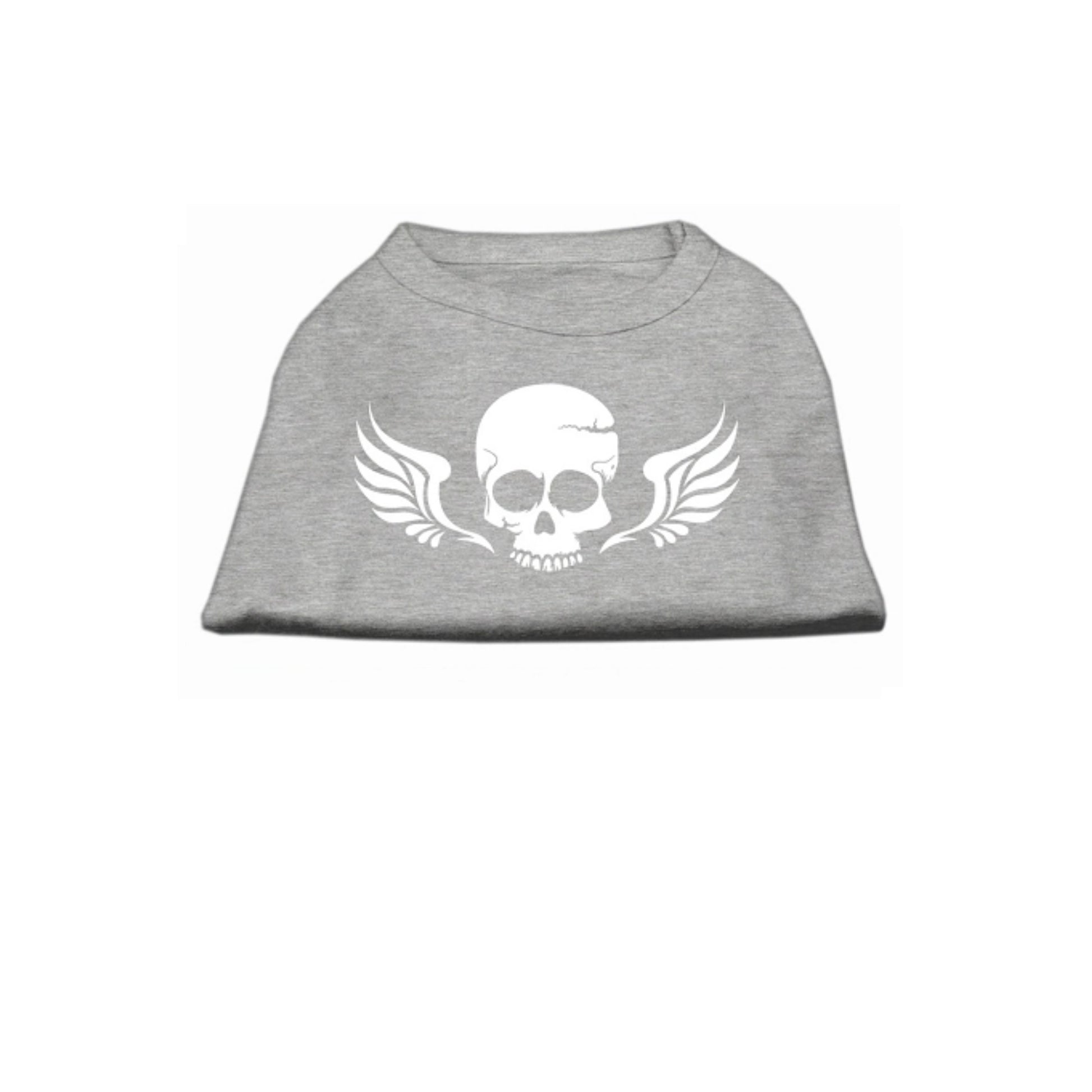 Skull And Wings Pet Shirt gray