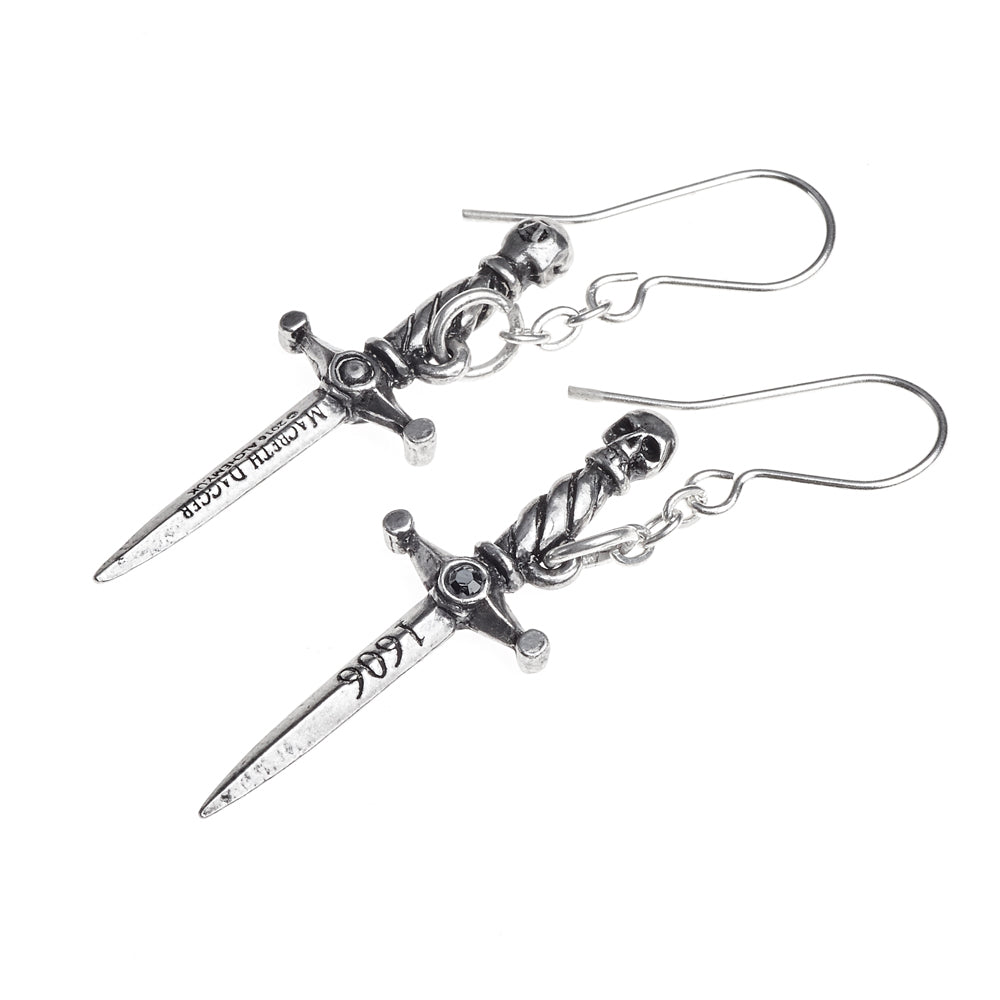 Skull Macbeth Dagger Earrings bothside